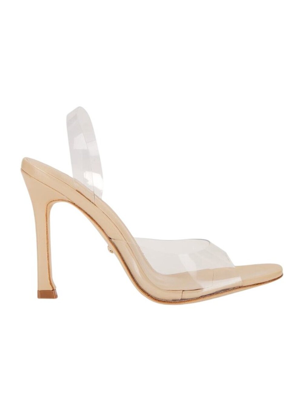 RAYE Candy High Heels in Nude 6.5 Womens Lucite PVC Sandals